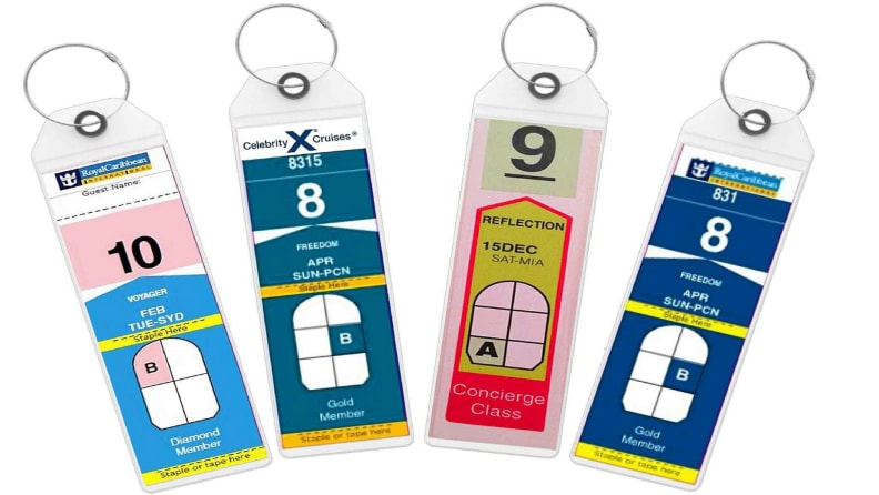 Cruise luggage tags for traveling