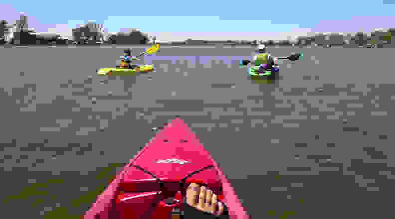 View from the pedal-powered Hobie Mirage kayak