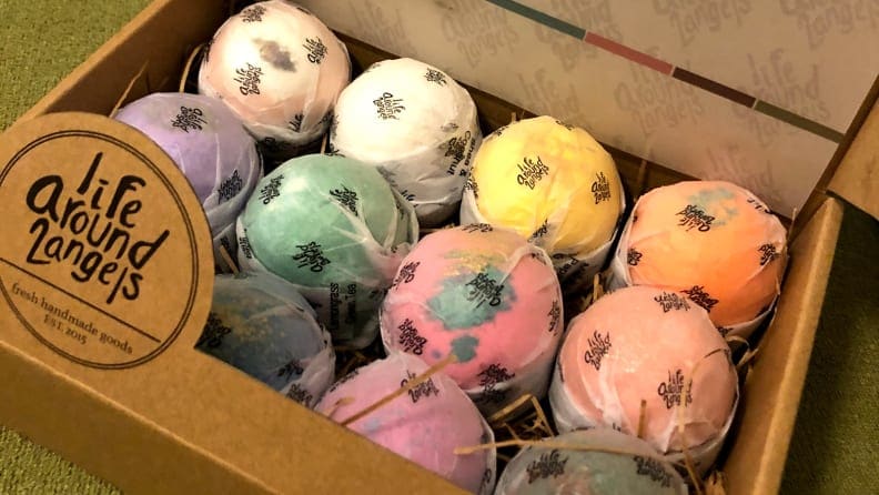 A box of bath bombs