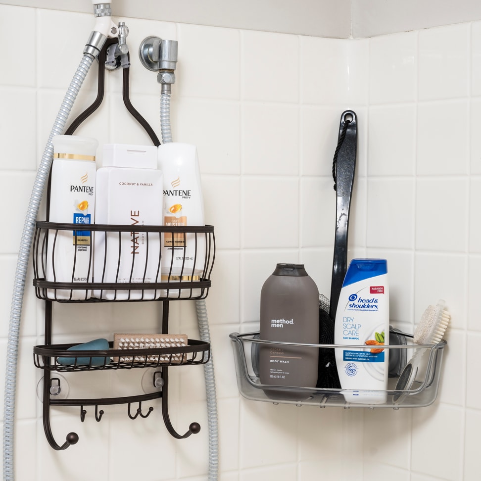 Mdesign Shower Caddy Hanging Shower Shelves With Hooks And Suction Cups – 