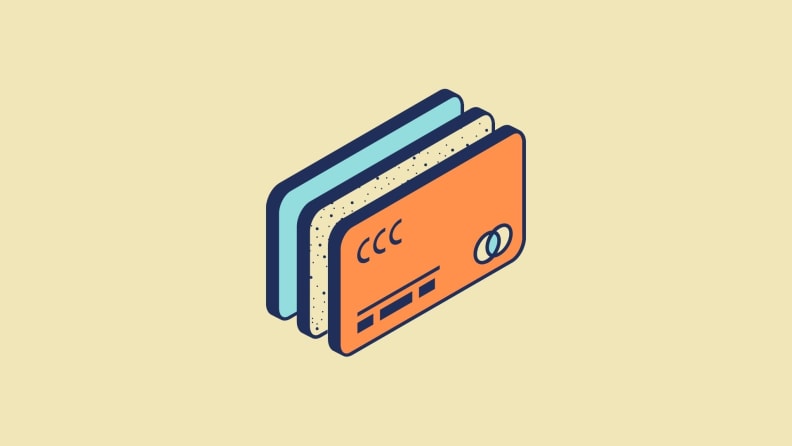 illustration of three credit cards