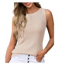 Product image of Wool Blend Sweaters Non-See Through All-Season Business Casual Tank