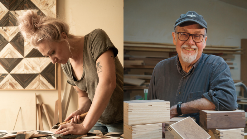 Nicole Sweeney and Doug Stowe have lots of wood pallet ideas