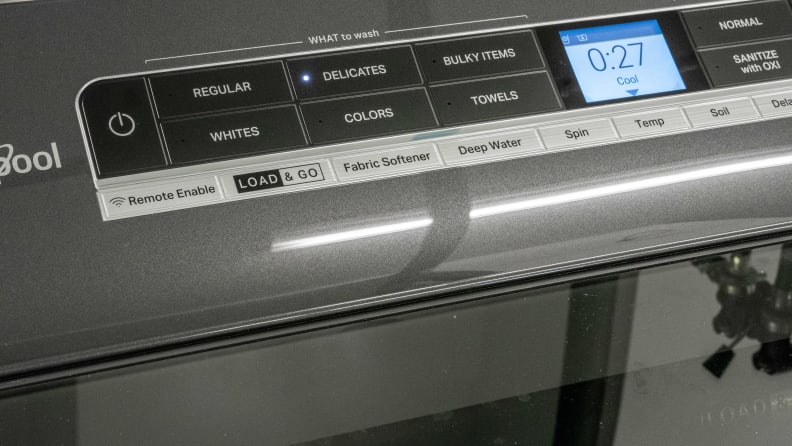 The What to Wash options on the Whirlpool WTW8127LC