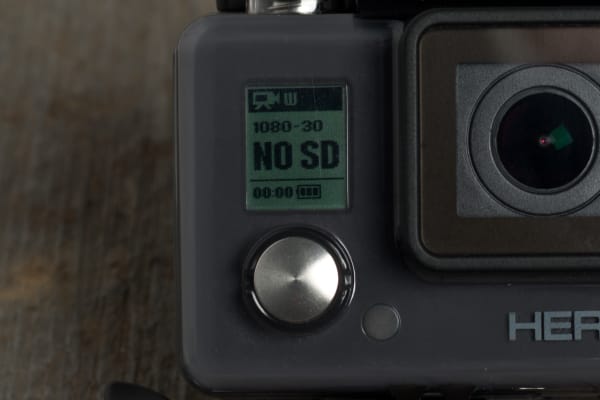 A photograph of the GoPro Hero 2014 edition's screen.