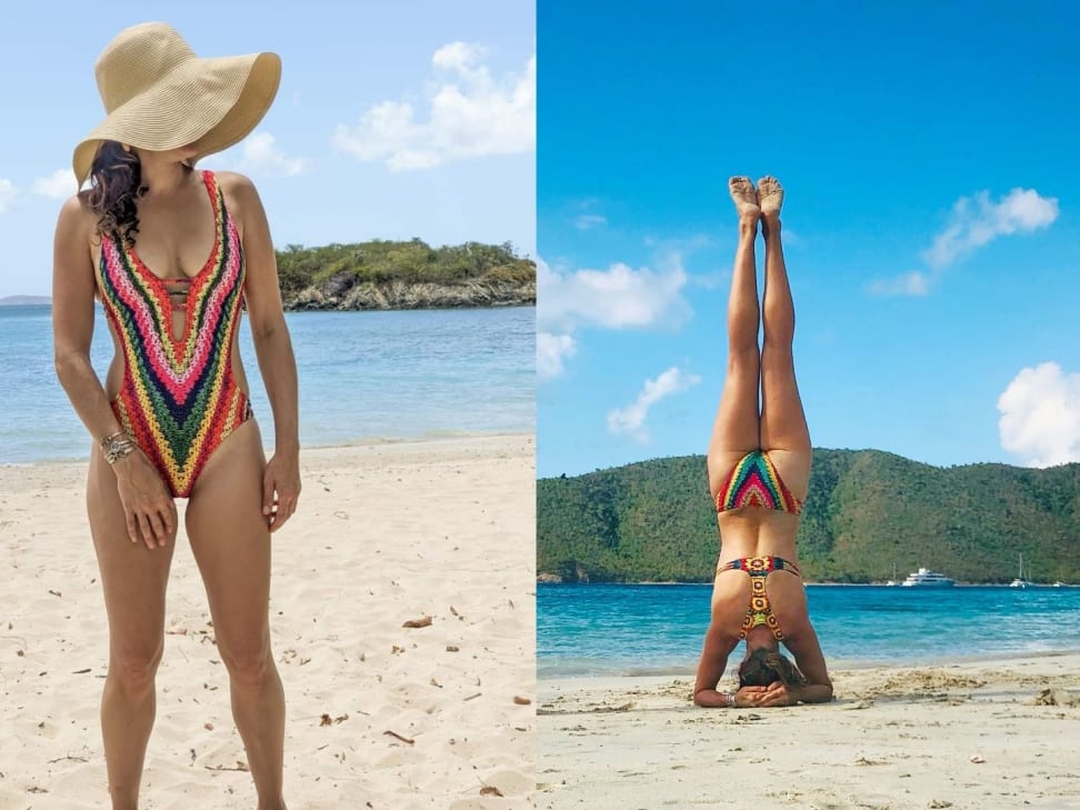 SHEIN Swim Basics Textured Bikini Set Push Up Bra & Bikini Bottom & Cover Up  3 Piece Swimsuit