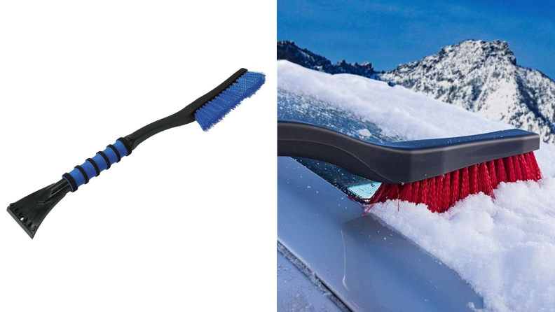 This Mallory Ice Scraper and Snow Brush is a great car essential for emergencies.