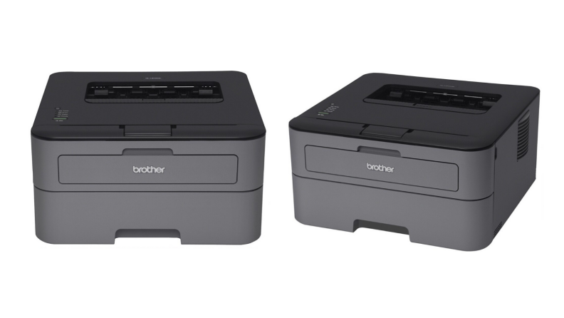 Two images of the same Brother printer.