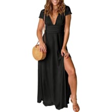 Product image of Anrabess Women's Deep V Neck Short Sleeve Dress