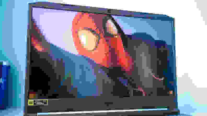Shot of display showing spider-man