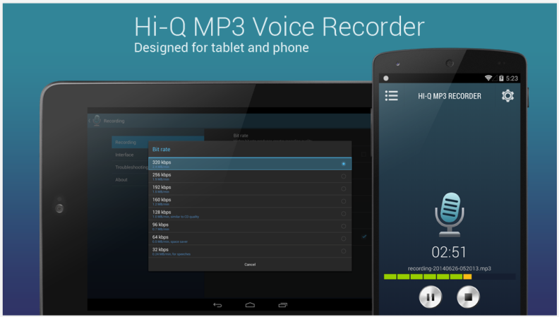 The Hi-Q MPS Voice Recorder app