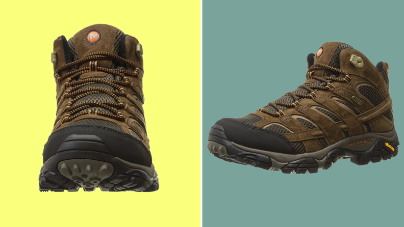 Product shots of the MOAB 2 waterproof boot.