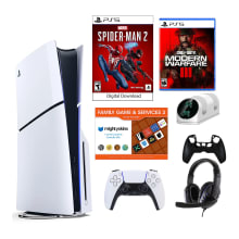 Product image of PlayStation 5 Slim Console w/ Spider-Man 2 & Call of Duty 3 Bundle