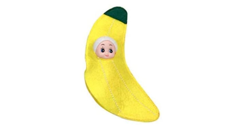 An elf in a banana suit.