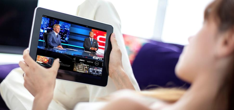 Sling TV in use on a tablet