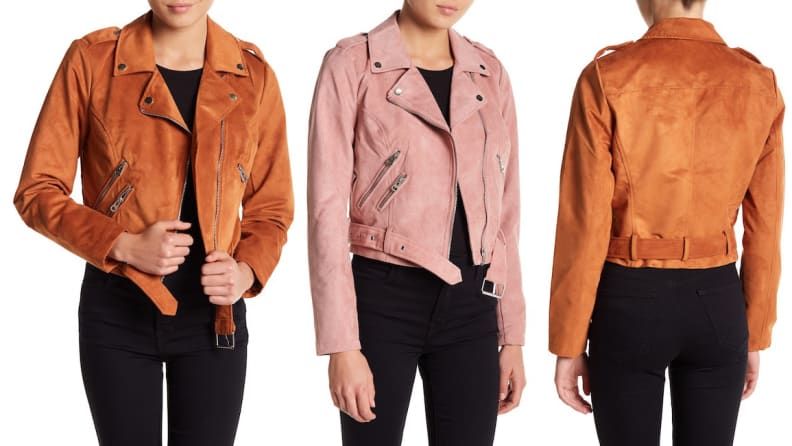 Sebby Faux Suede Moto Jacket