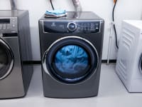 The Electrolux dryer sits in the Reviewed labs.