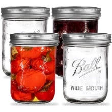 Product image of Wide-mouth 16-ounce mason jars, 12-pack
