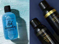 The Bumble and Bumble Sunday Clarifying Shampoo next to the Oribe The Cleanse Clarifying Shampoo.