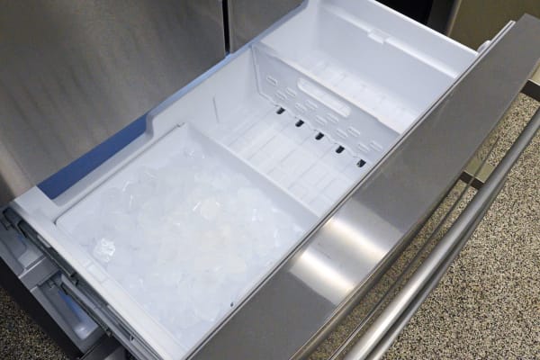 The upper freezer doesn't have a ton of room, especially if you intend to use the ice maker and its wide bucket.