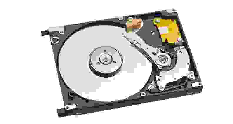 A hard drive on a white background.