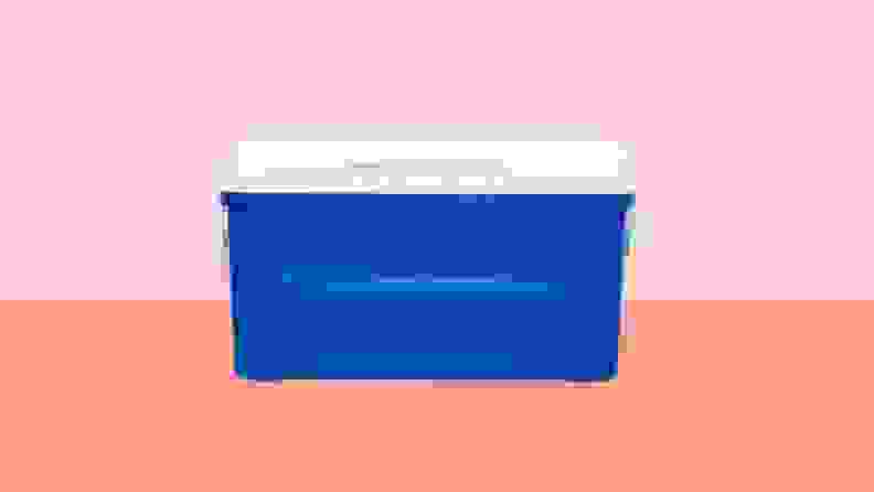 BLUE AND WHITE COOLER