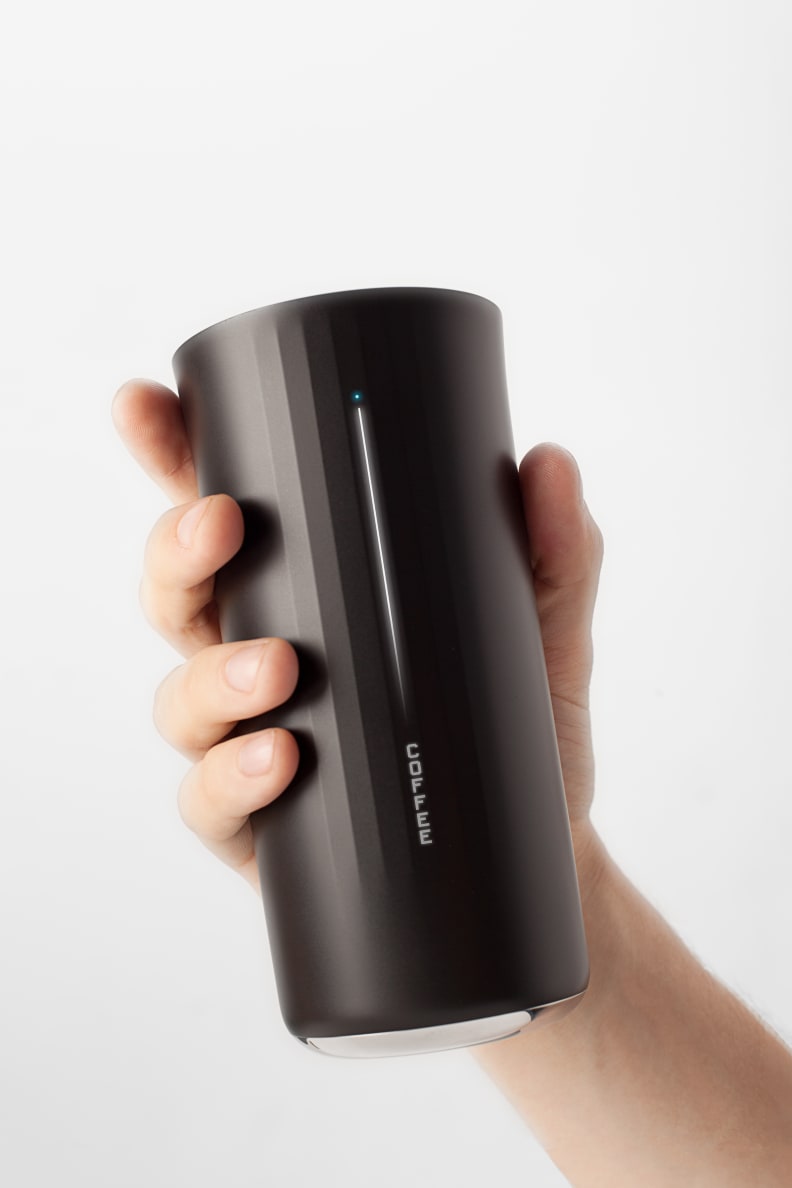 The Vessyl smart cup displays the drink it contains.