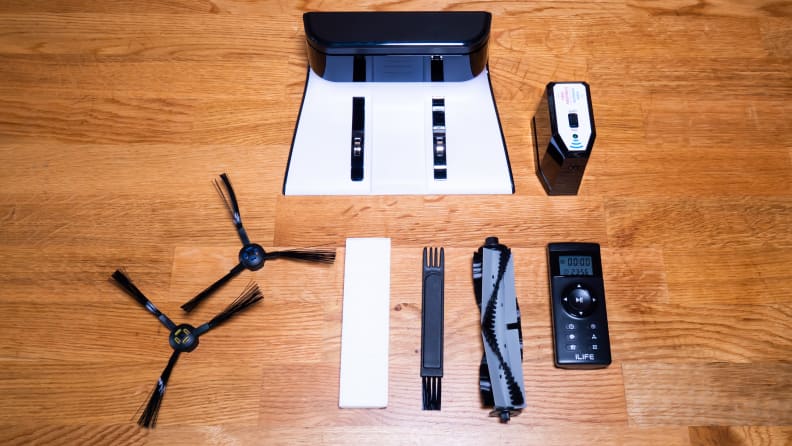 Here's everything that's included in the box. We liked the fact that the A9 comes with a remote and a virtual barrier.