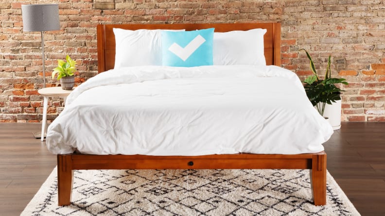 The bed frame in full use.