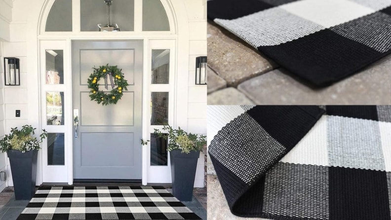 Mubin cotton plaid rug