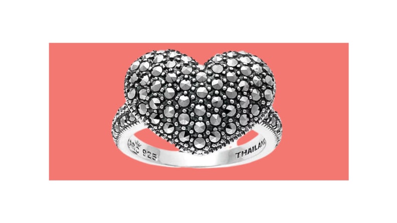silver heart ring