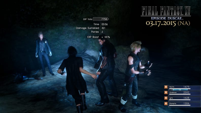 Final Fantasy XV Episode Duscae Battle Results Screenshot