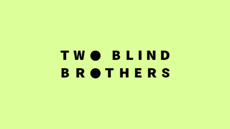 Logo for Two Blind Brothers shop.