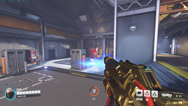 Screenshot from the Overwatch 2 first-person shooter game.
