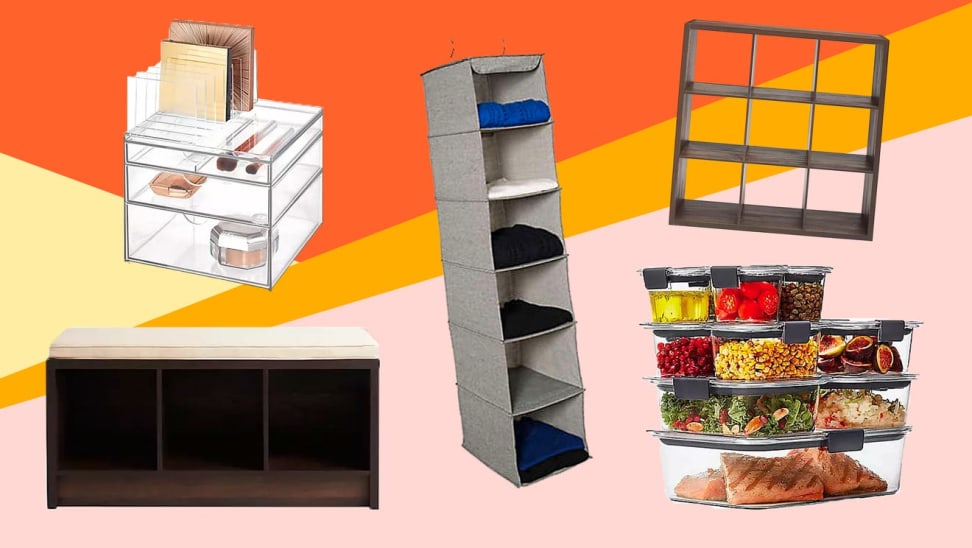Assorted storage options for your kitchen, closet and makeup.