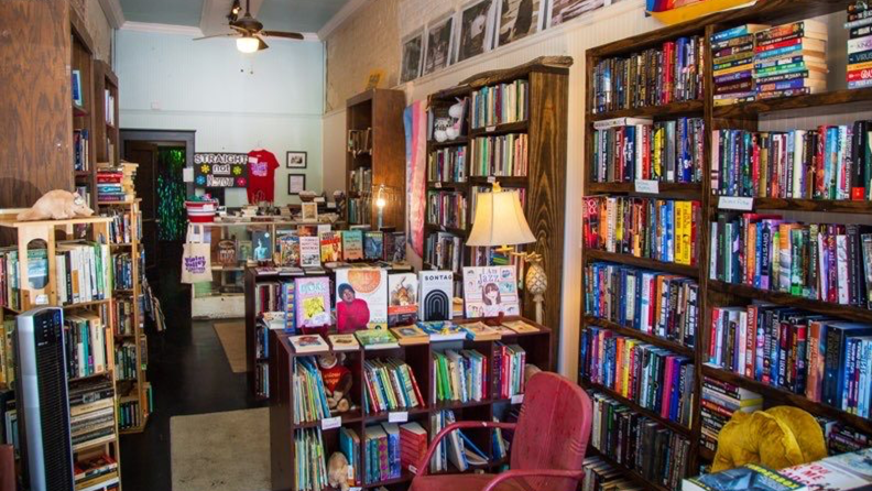 The interior of a bookstore