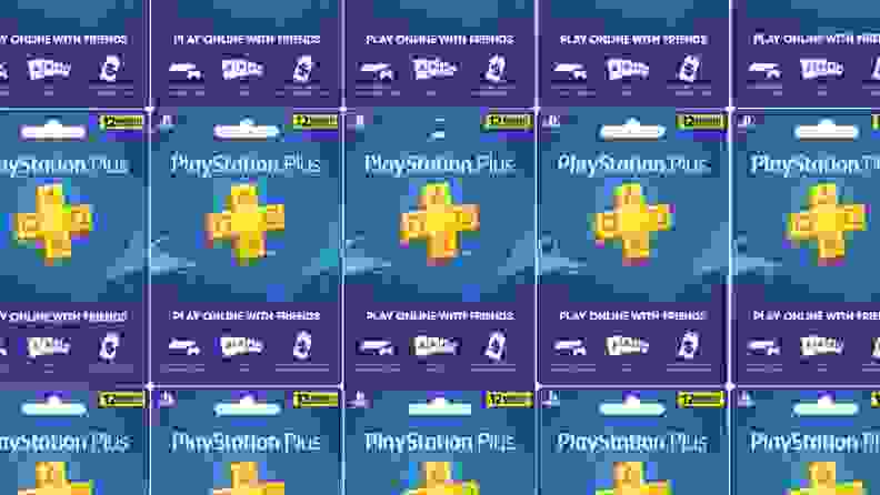 Playstation Plus logos.