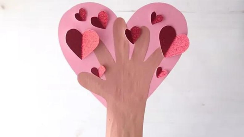 A Valentine's Day handprint tree.