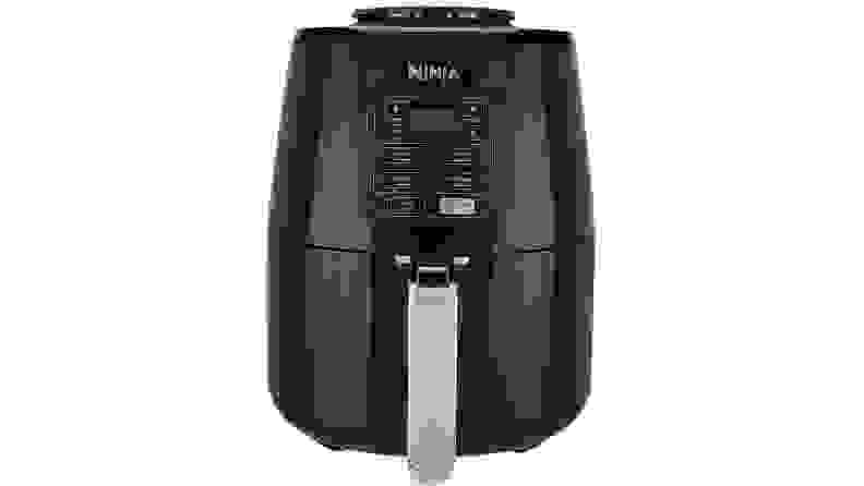 Ninja air fryer on white background