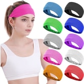 Yoga Sports Headband Women's Fashion Elastic Athletic Hairband Sweatband  Lightweight Working Out Bandanas Headbands-Combo Pack