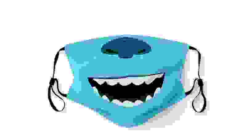 A smiling Sully mask from Monster's Inc.