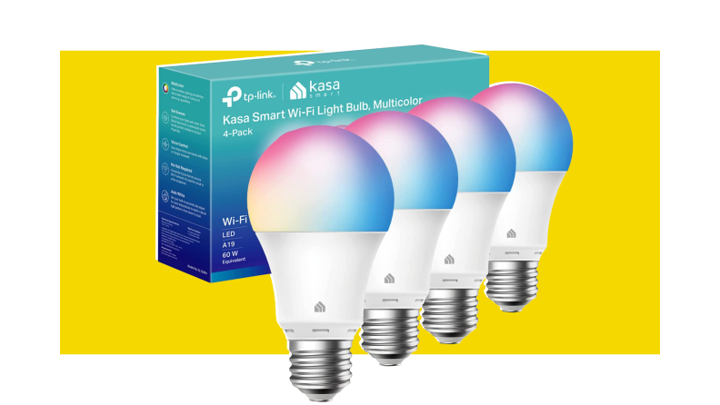 A package of Kasa Smart lightbulbs.