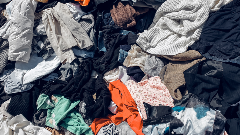 pile of an array of clothing