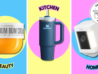 Colorful collage of top Prime Day 2025 deals in beauty, home, and kitchen categories.