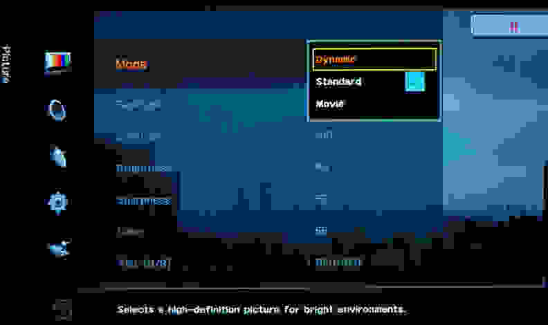 Samsung UN32J4000 menu interface