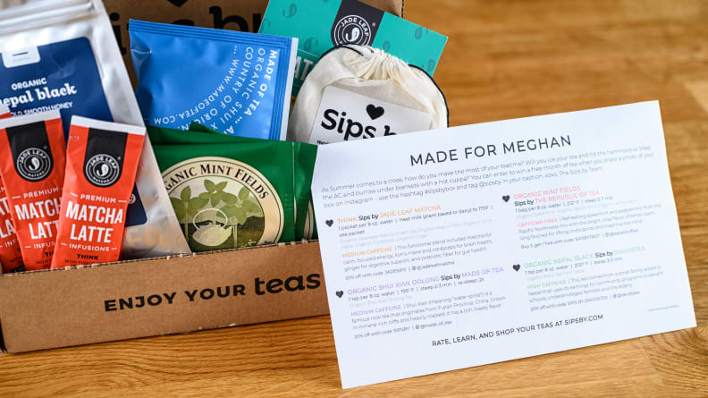 sips tea box