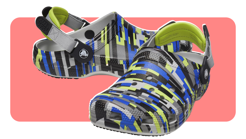 Rainbow-colored Classic Adjustable Slip Resistant Crocs