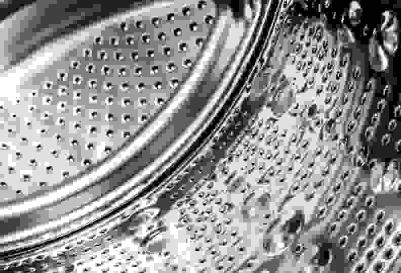 The stainless steel bubbles help clean your clothes without destroying them.
