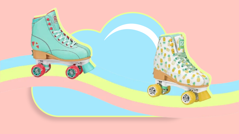 Fruit-themed roller skates.