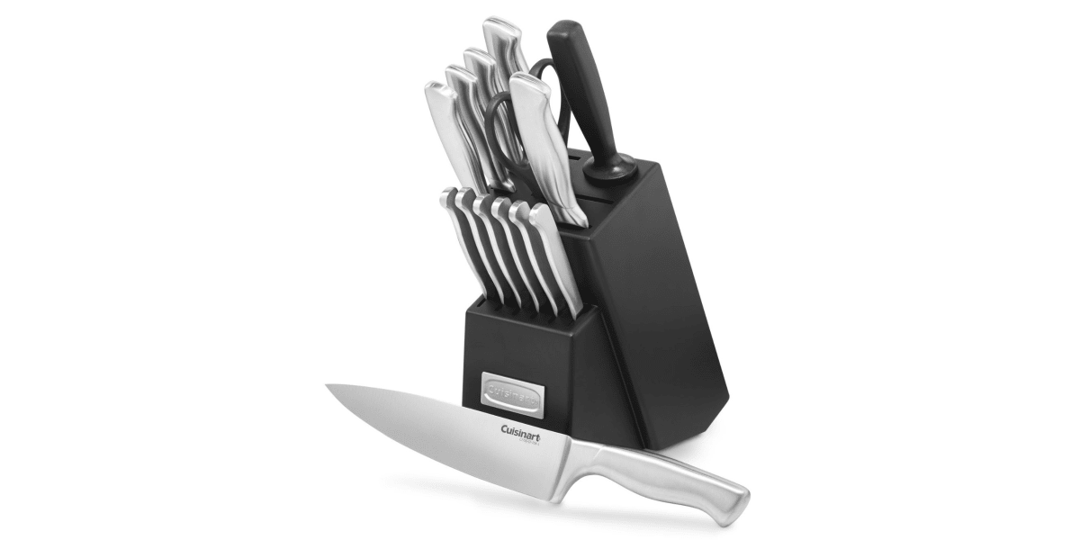 This best-selling Cuisinart stainless steel knife block set is under ...
